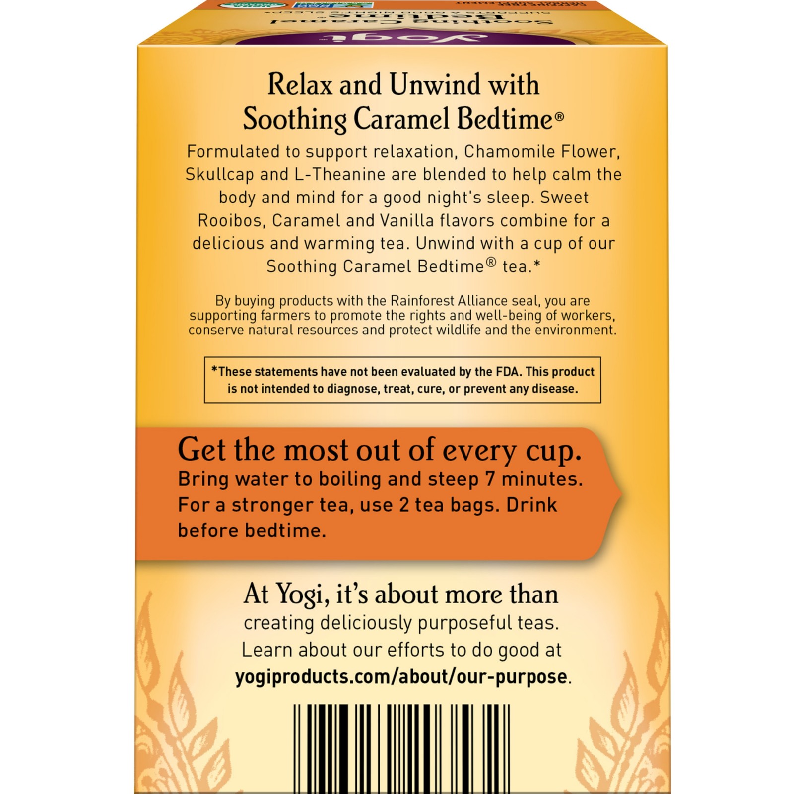 Yogi Tea – Soothing Caramel Bedtime (4 Pack) Caffeine Free – 64 Herbal Tea Bags