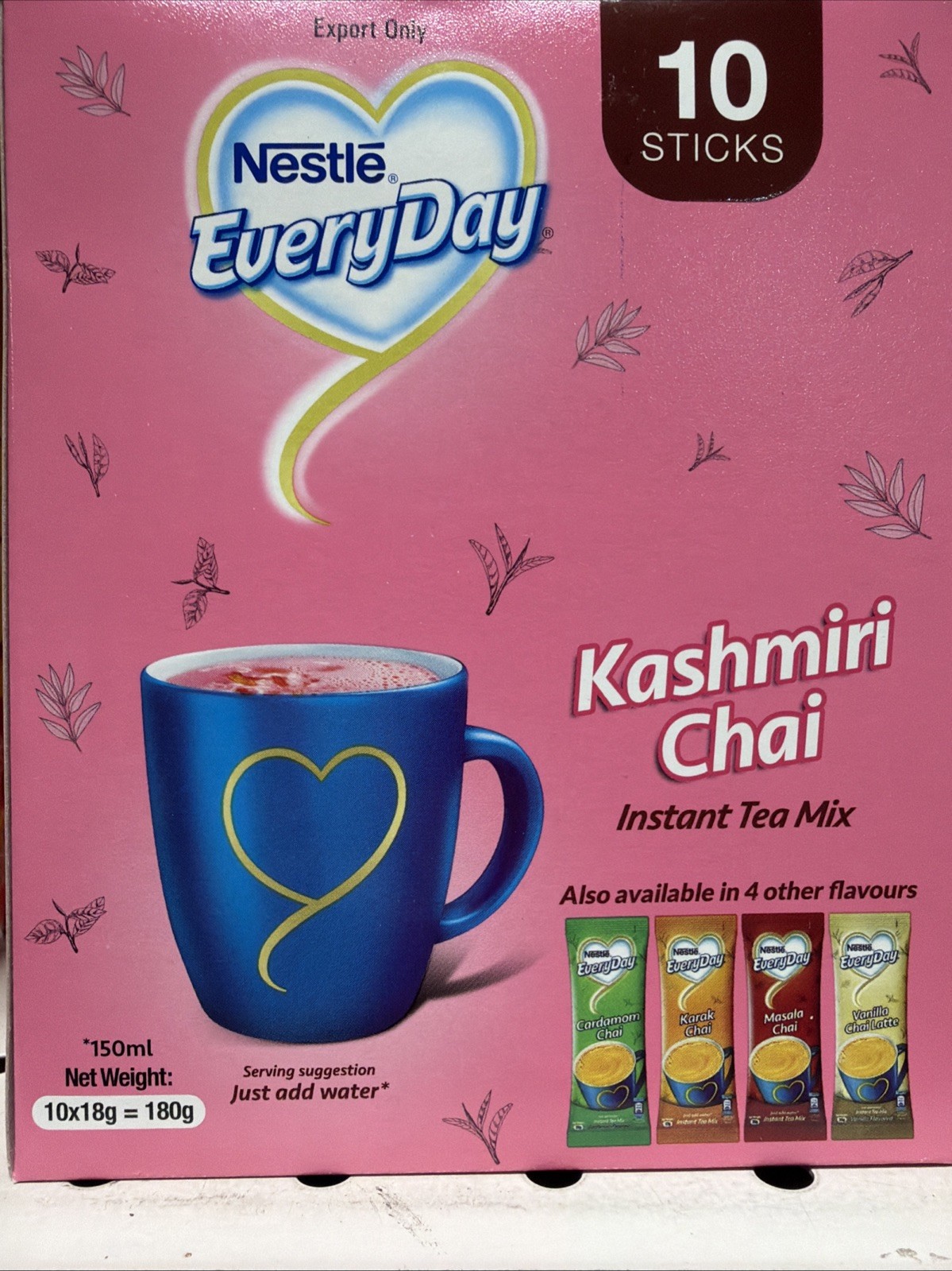 (Kashmiri Chai) Nestle Everyday Instant Tea Mix Pink Tea 10 sachets