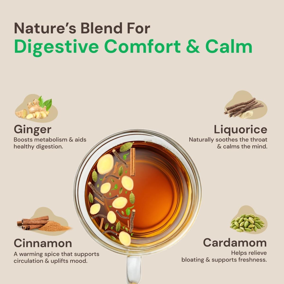 Maharishi Ayurveda All Natural Vata Calm Herbal Tea, 20 Tea Bag