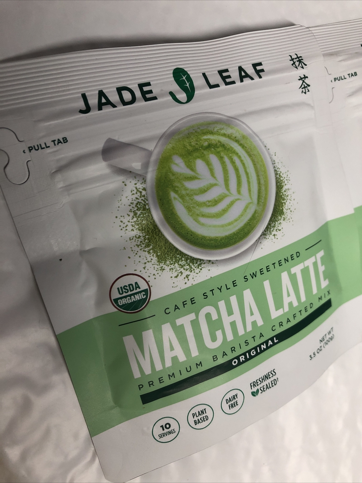 NEW (2) Jade Leaf MATCHA LATTE Organic Cafe SwPremium Barista Crafted Mix 3.5 Oz