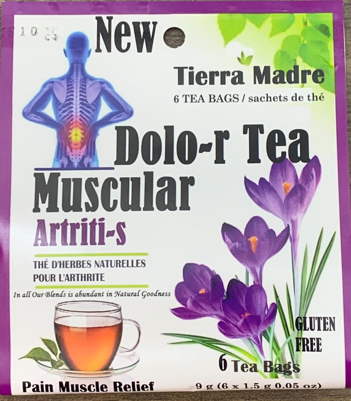 Tierra Madre,Dolor Tea,Muscular Artriti-s,Herbal Supplement (18 tea bags)