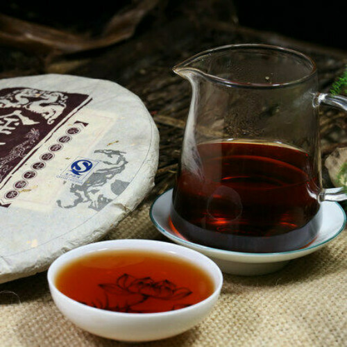 Organic Ripe Pu-erh Tea Cake 357g – Yunnan Compressed Dark Tea, Fermented Puerh