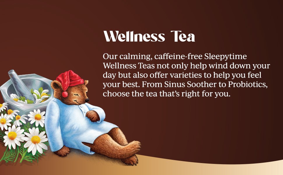 Sleepytime Tea Plus Melatonin, Caffeine Free, Herbal Tea, 18 Bag Box