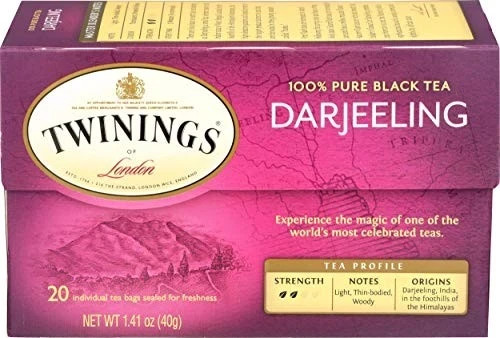 Twinings Darjeeling Black Tea 20 Count Tea Bags Masterfully Blended
