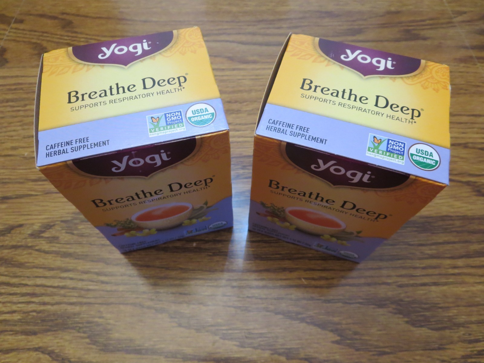 2 Yogi Teas Breathe Deep Tea 16 bags EXP 4/2027 SEALED Caffeine Free
