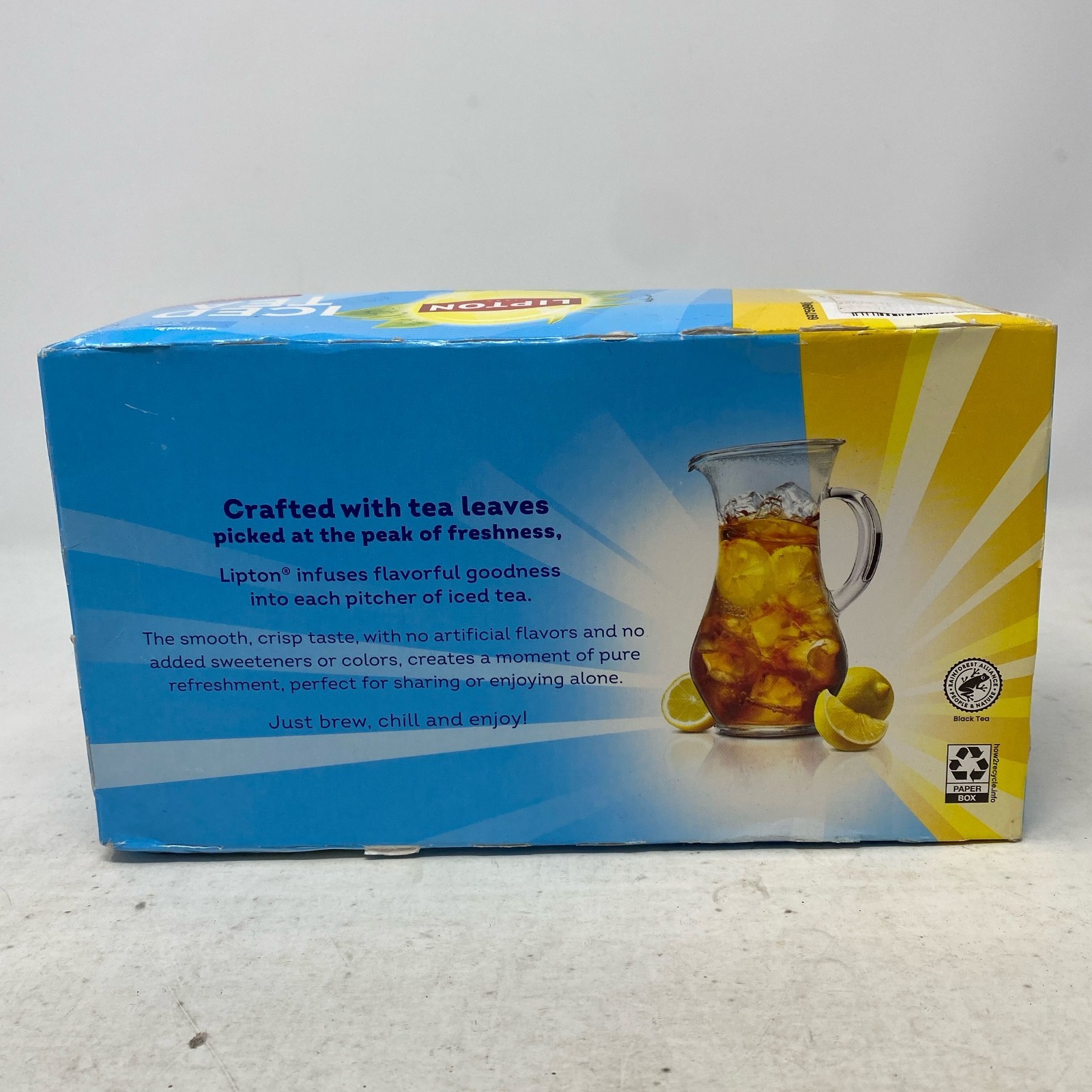 Lipton Iced Black Tea Bags, Family Size 48ct (12 oz)