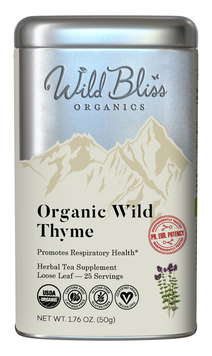 Organic Wild Thyme Tea – Caffeine Free Herbal Tea – Pharmacopoeia Potency