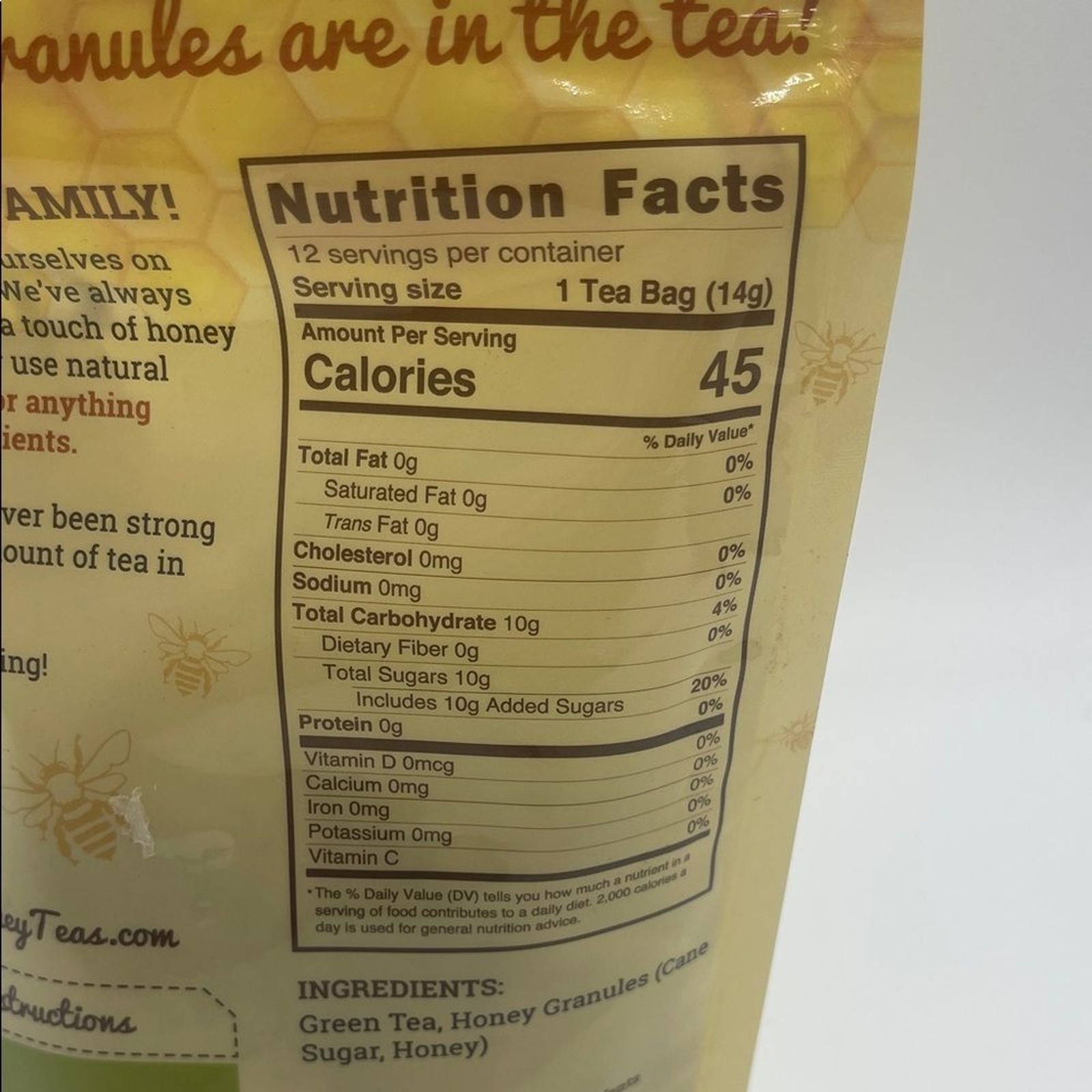 True Honey Teas Green Tea
