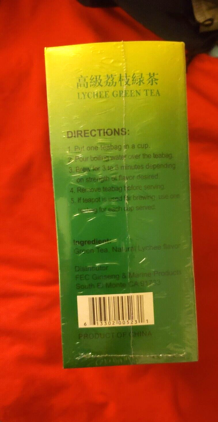 LYCHEE GREEN TEA NET WEIGHT 7 OZ (100 BAGS )