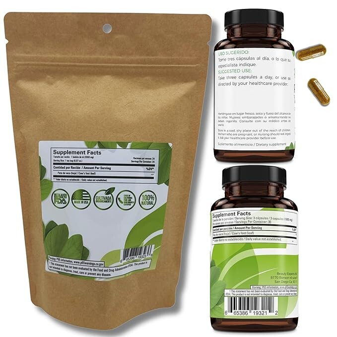 Pata de Vaca Té (Cow’s Foot Tea)–24 Bags–100% Natural Infusion-Capsula Pata Vaca
