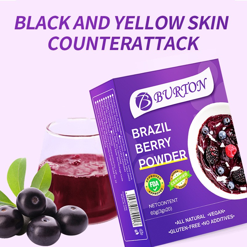 Acai Berry Powder Juice Dietary Supplement Brighten Skin Antioxidant 20 Sachets