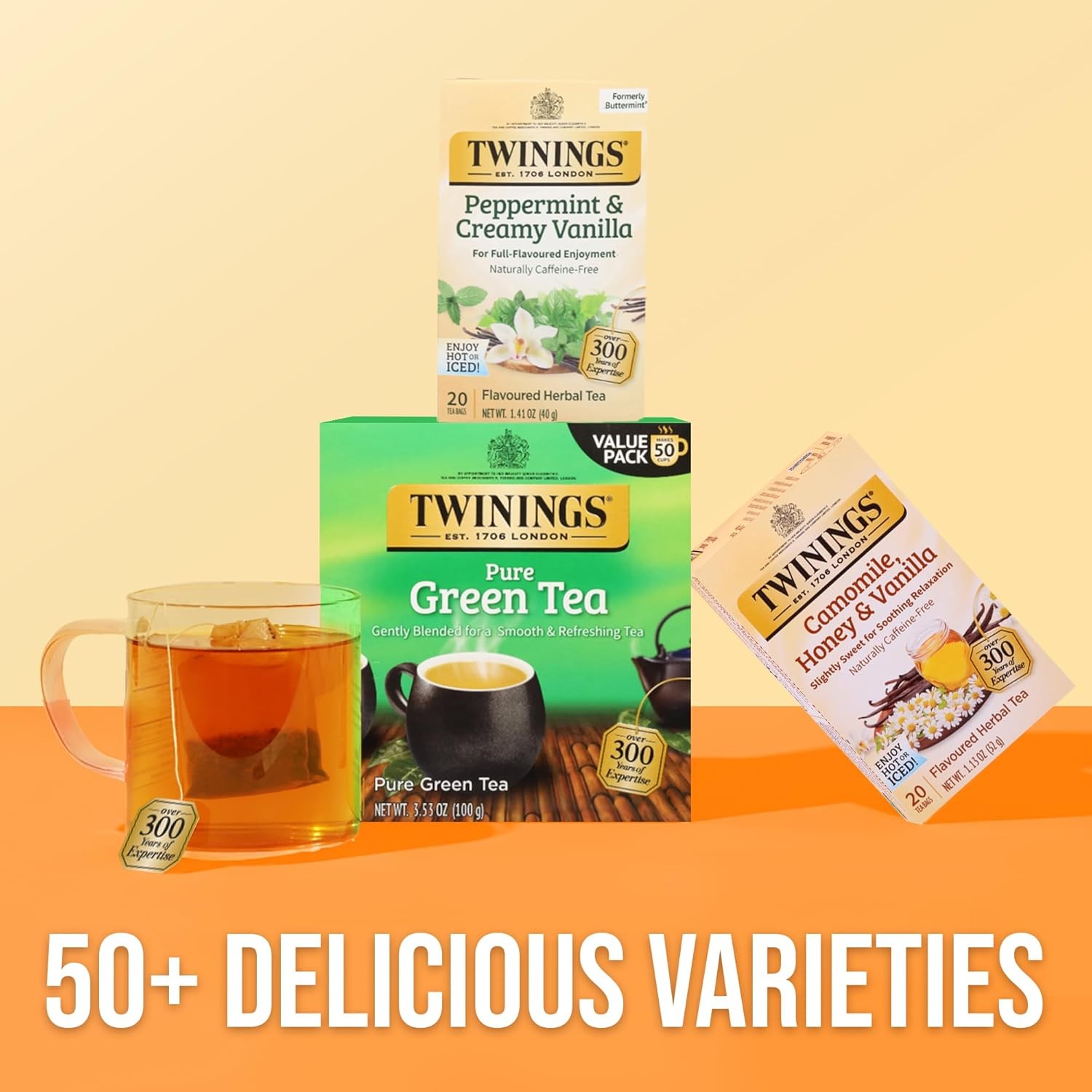 Twinings Peppermint & Creamy Vanilla Tea – A Crisp, Balanced Herbal Tea, Formerl