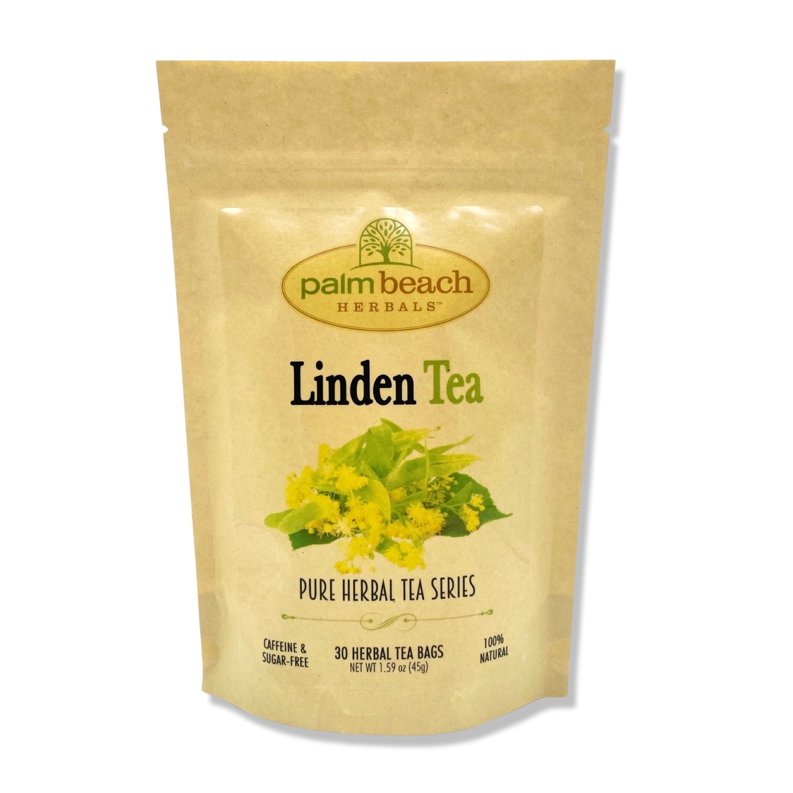 Linden Tree Tea by Palm Beach Herbals | 30ct, Caffeine-Free