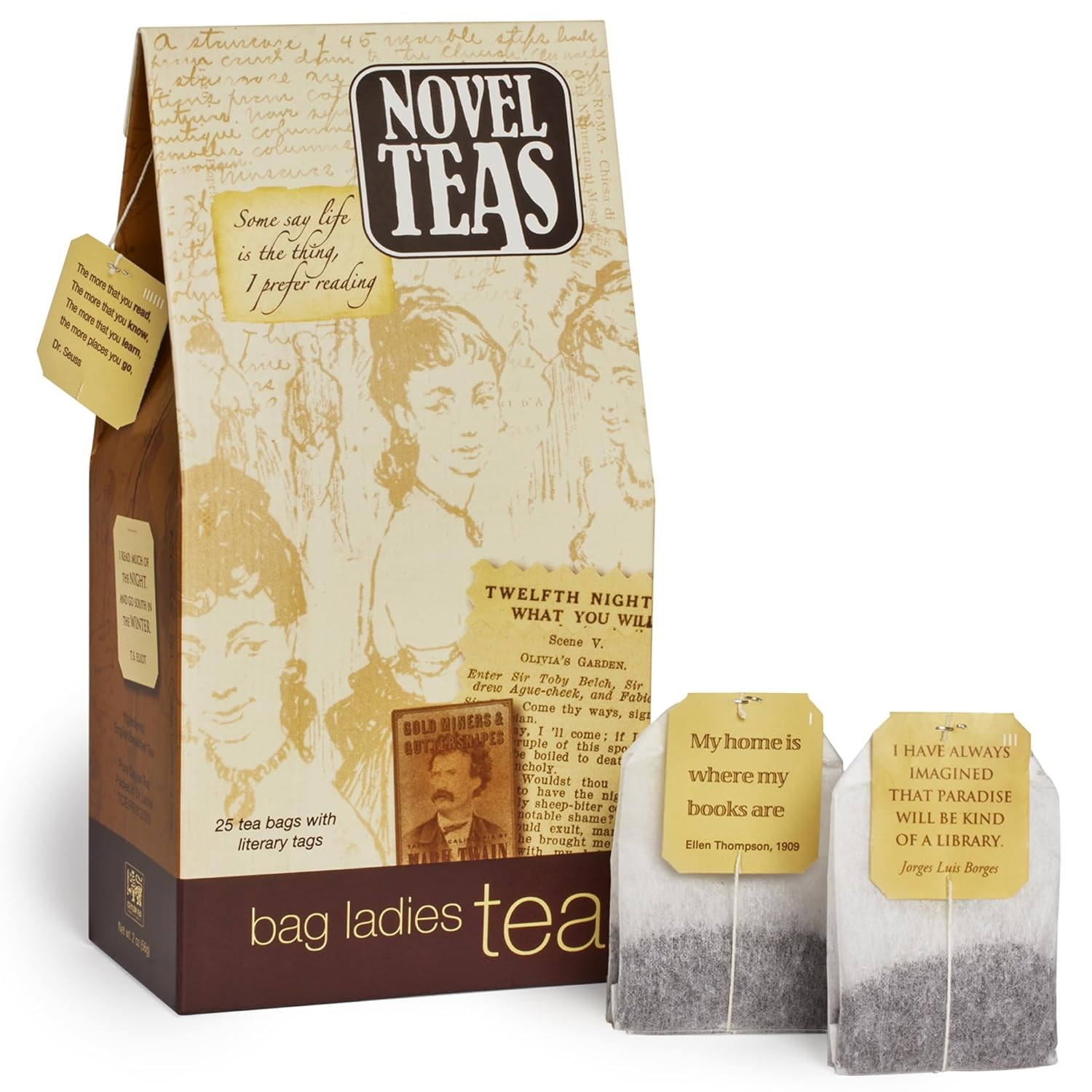 Novel Teas Book Lover’s Tea – 25 Individually Tagged Literary Teabags