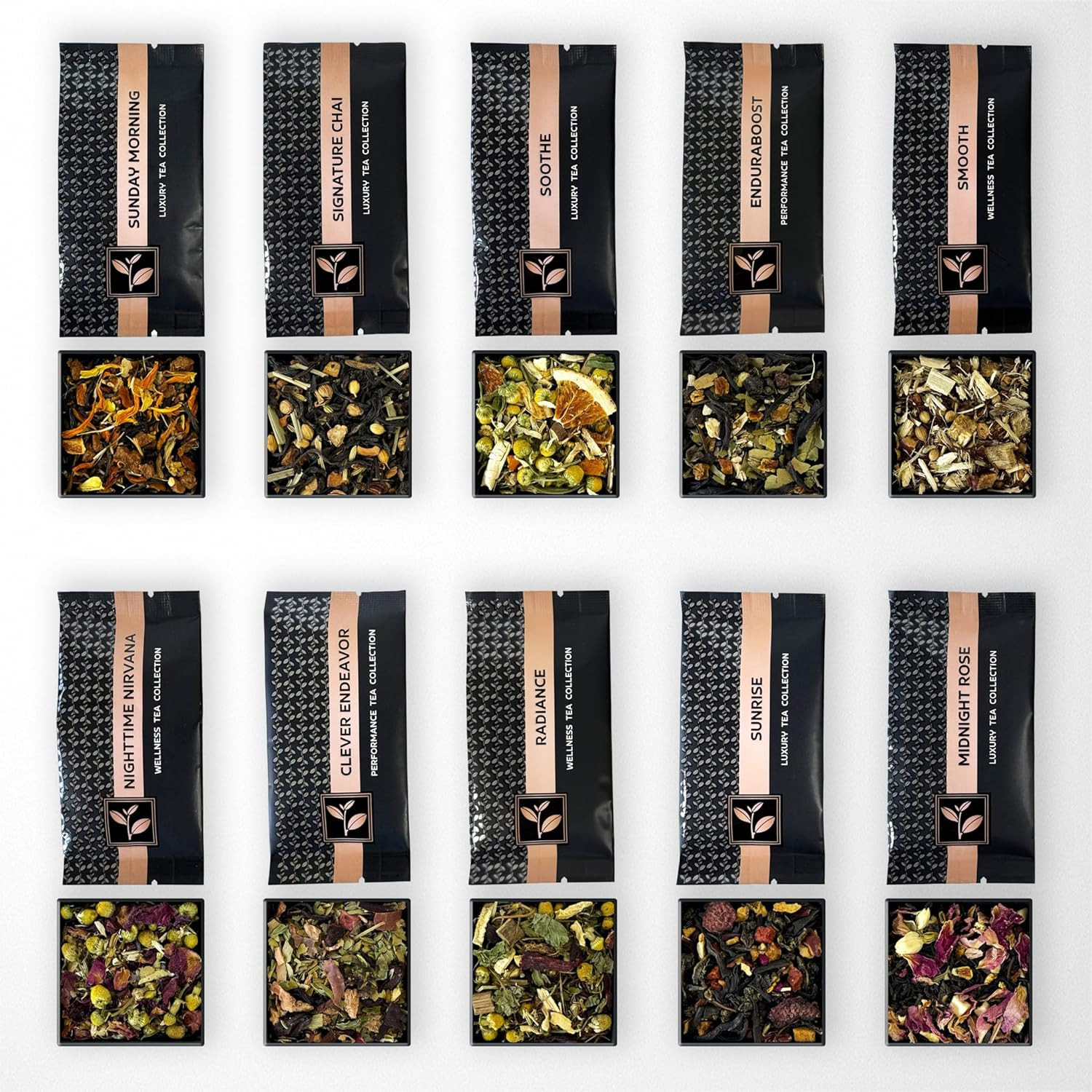 Premium Tea Sampler Gift Box with Infuser Mug – 30 Count, 60 Cups
