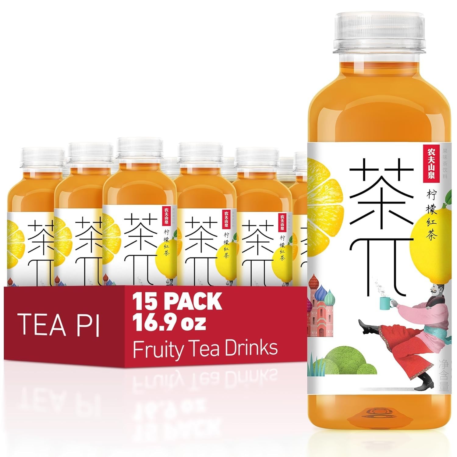 15 Pack Bottled Iced Tea Black Tea with Lemon Real Juice and Natural Ingredients