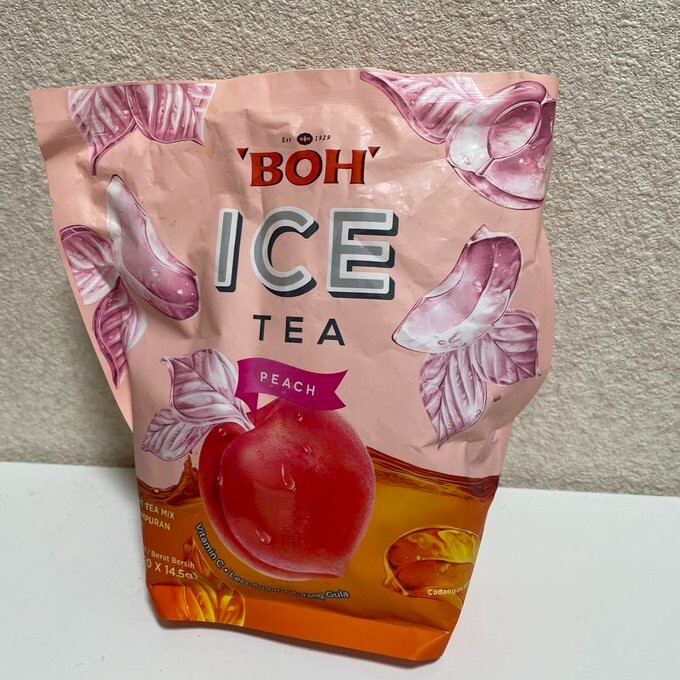 BOH Ice Tea Peach Flavored 20 Sachets 14.5g Vitamin C Less Sugar FREE SHIPPING