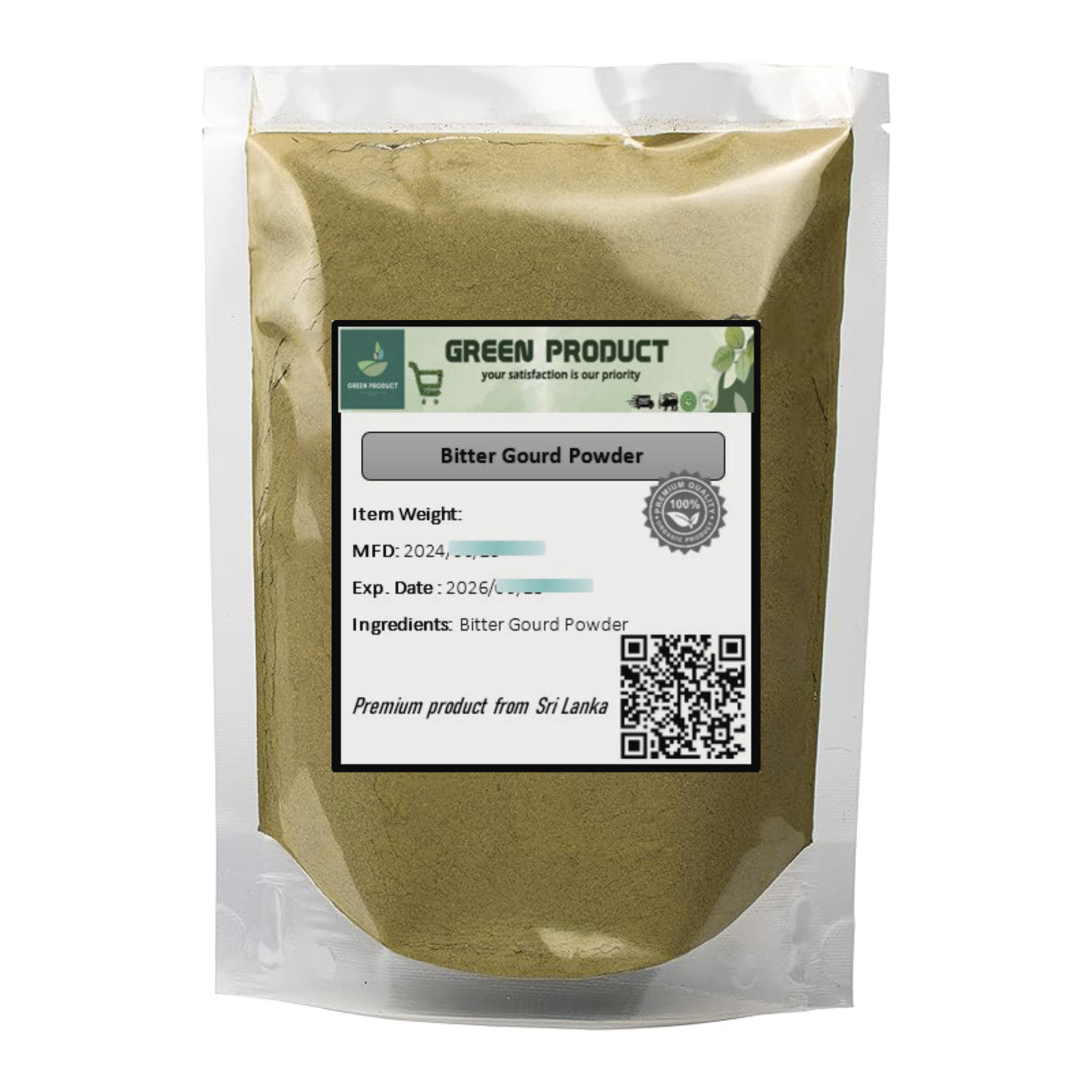 Bitter Gourd Powder | 100% Natural Organic Karel Karawila | Herbal Tea