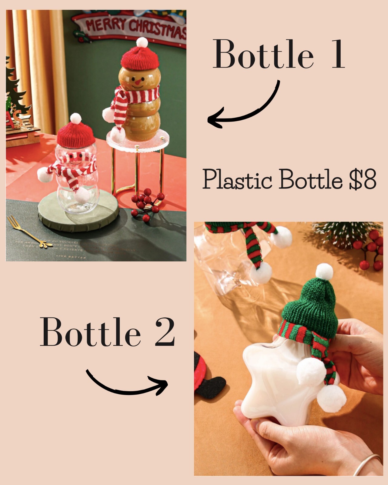 Assorted Boba Bubble Tea Kit DIY. Cute bottles. Create your own bubble tea box
