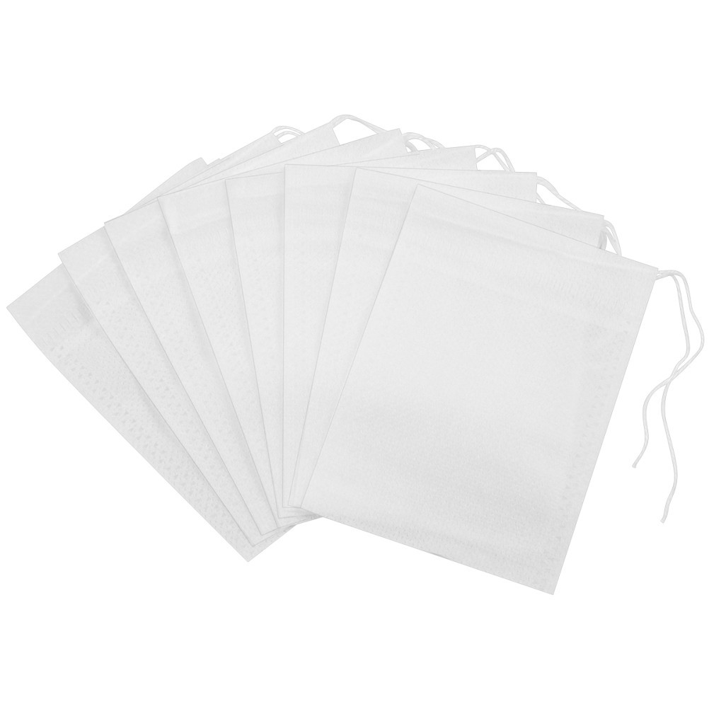 100 Pcs Drawstring Non Woven Tea Filter Bags Empty Bags for Loose Leaf Tea