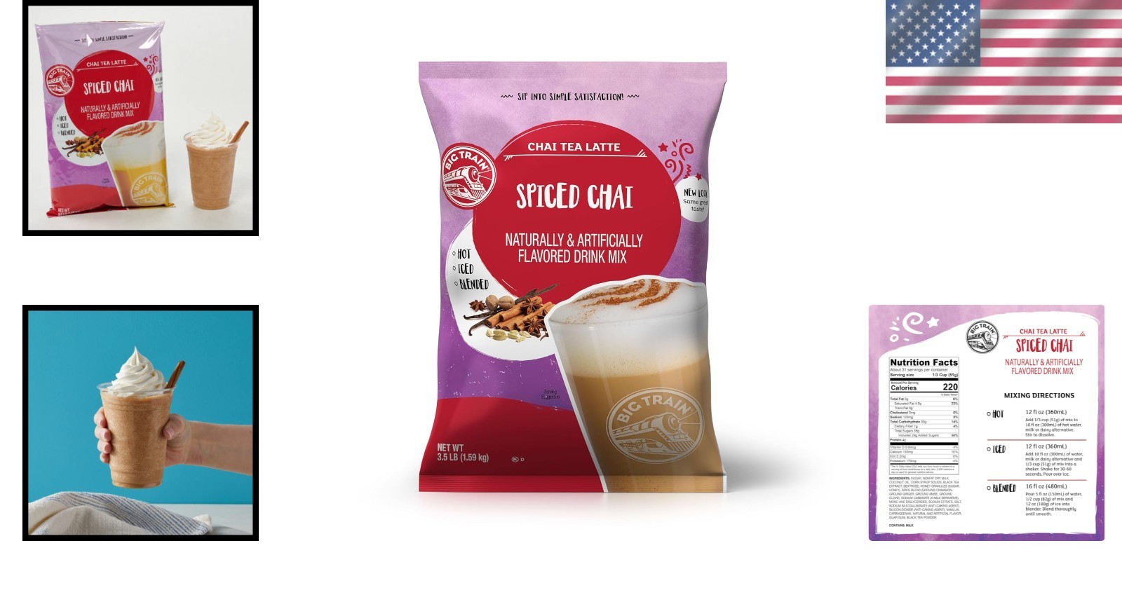 3.5 lb Rich Spiced Chai Beverage Mix – Ideal for Quick Lattes and Iced Drinks