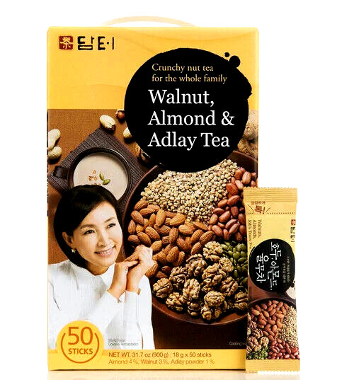 Damtuh Walnut Almond Adlay Powdered Tea 50 Sticks x 18g ( Pack of 2 )~SALE