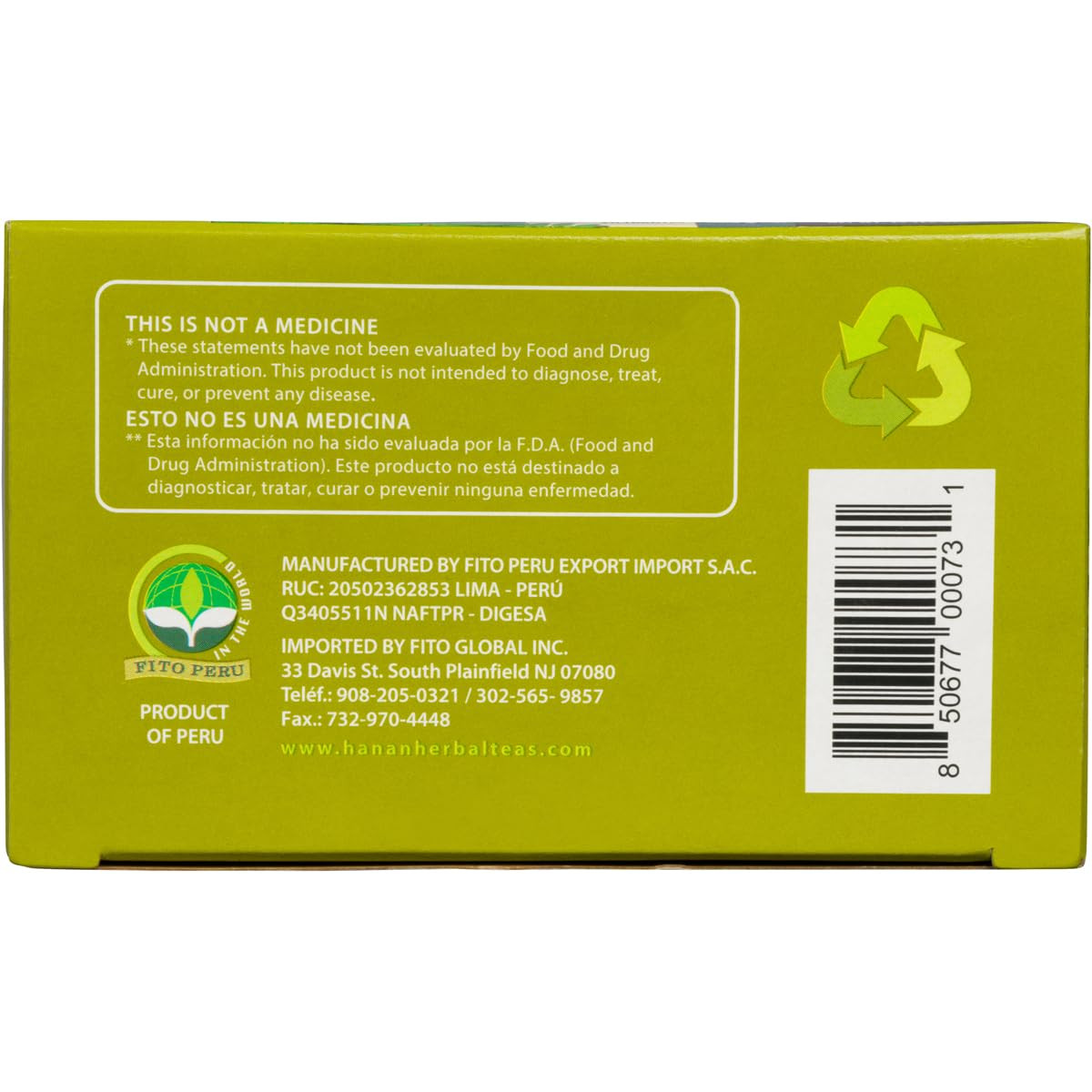 Hanan Chanca Piedra Tea “Stone Breaker” 25 Teabags of Dried Chancapiedra Leav…