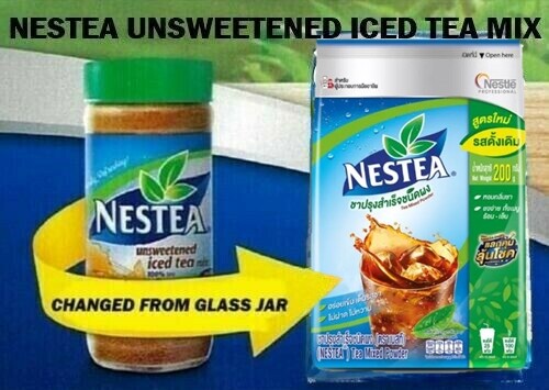 3 x 200 g. Nestea Unsweetened Instant Tea Drink Powder New Biger