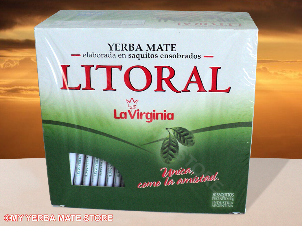 Yerba Mate – 50 Tea Bags – La Virginia Litoral – Mate Cocido – Free Shipping