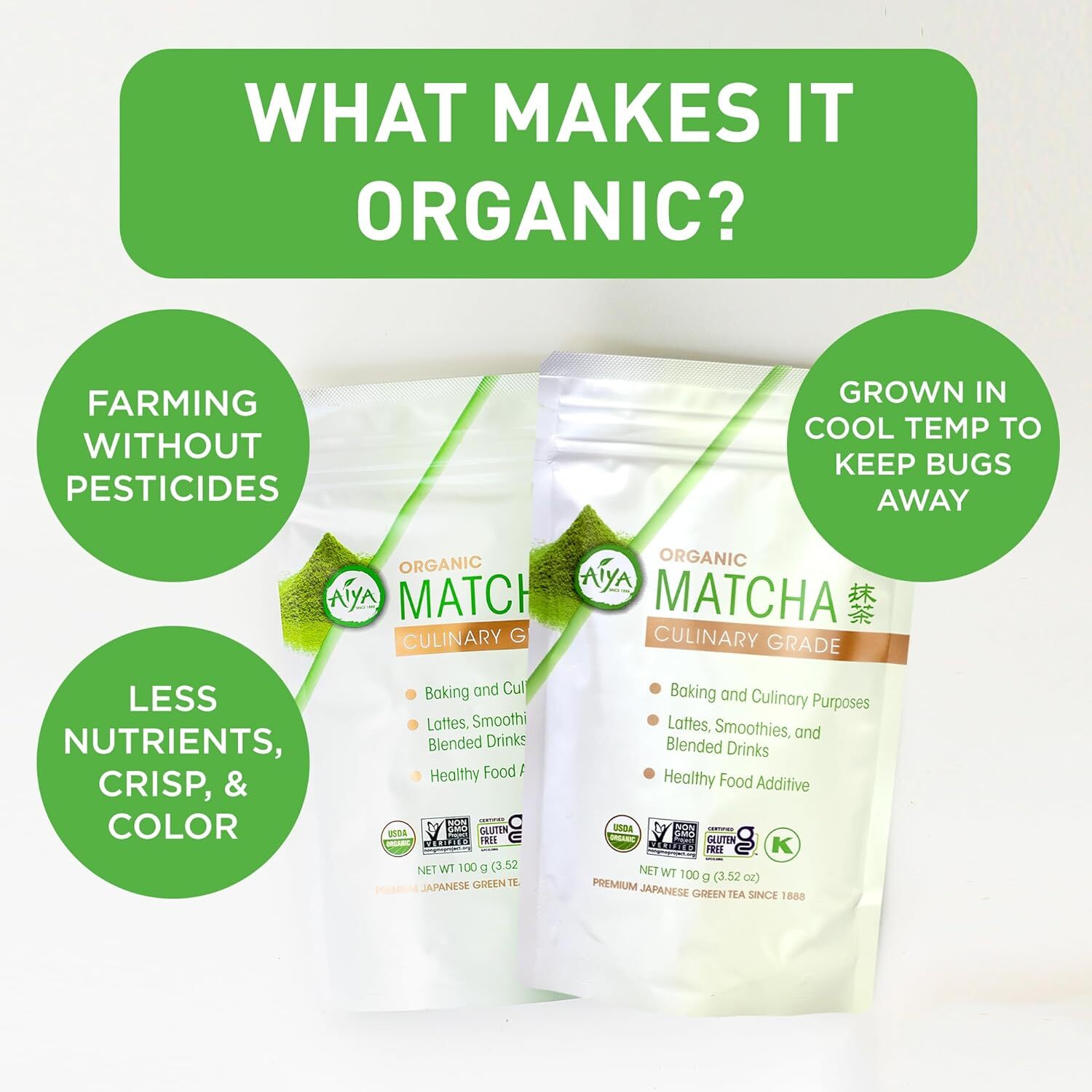 Aiya Organic Tea Matcha Culinary Grade 100 Gr