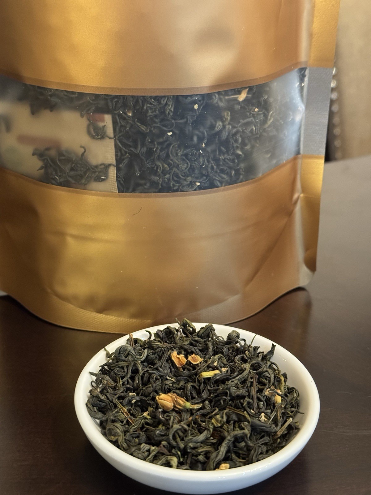 TRA LAI TAN CUONG HIGH MOUNTAIN GREEN TEA+DRIED JASMINE FLOWERS 500gram Each