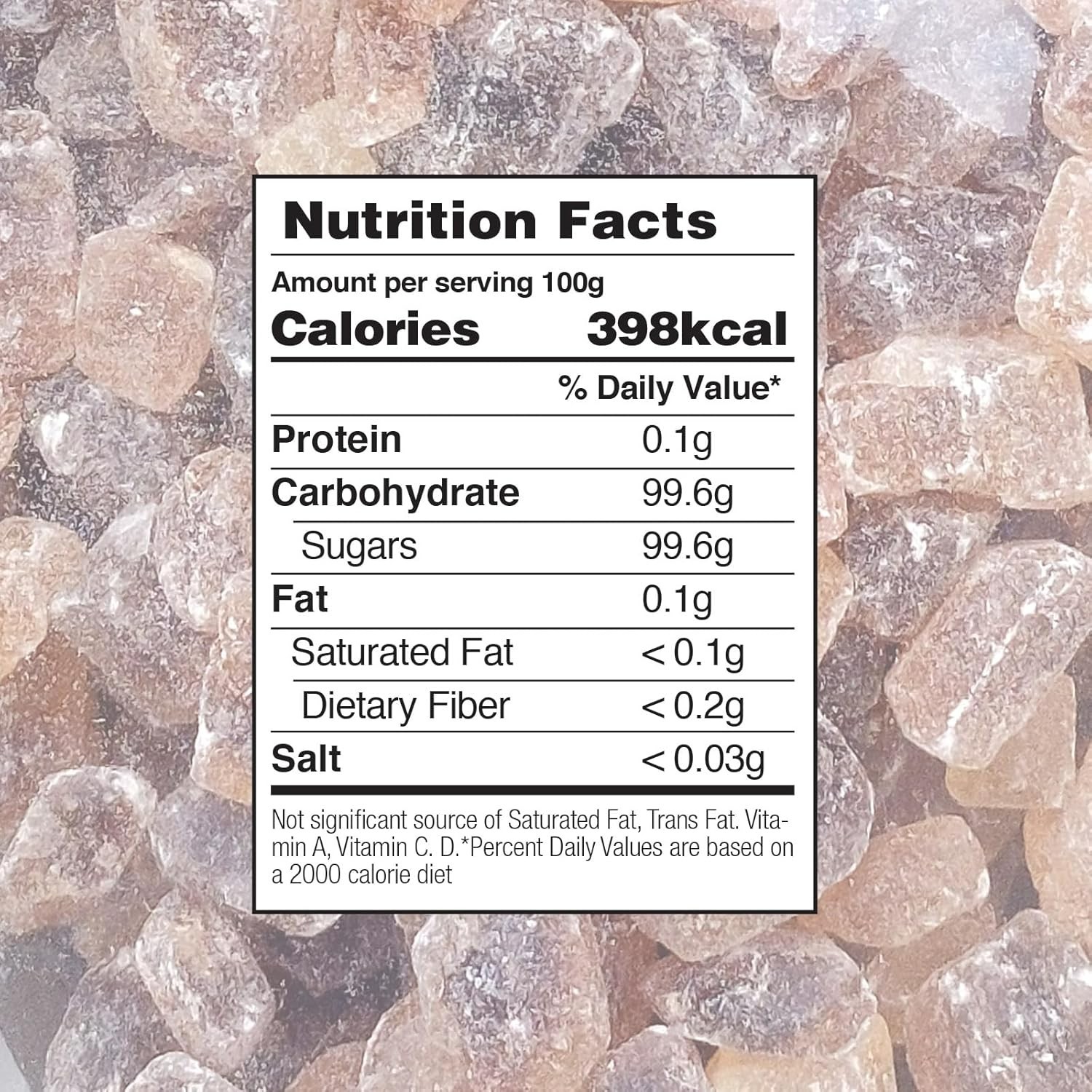 Elegant 1 LB Natural Medium Light Brown Rock Sugar for Tea & Coffee Perfection