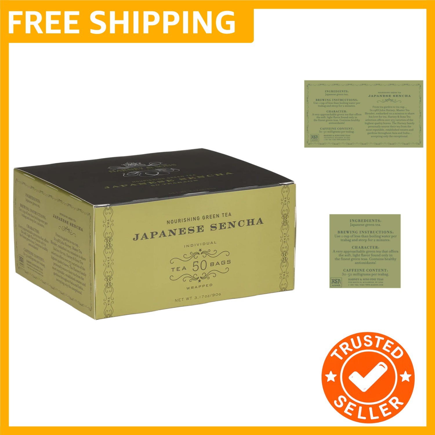 Japanese Sencha Green Tea, 50 Tea Bags