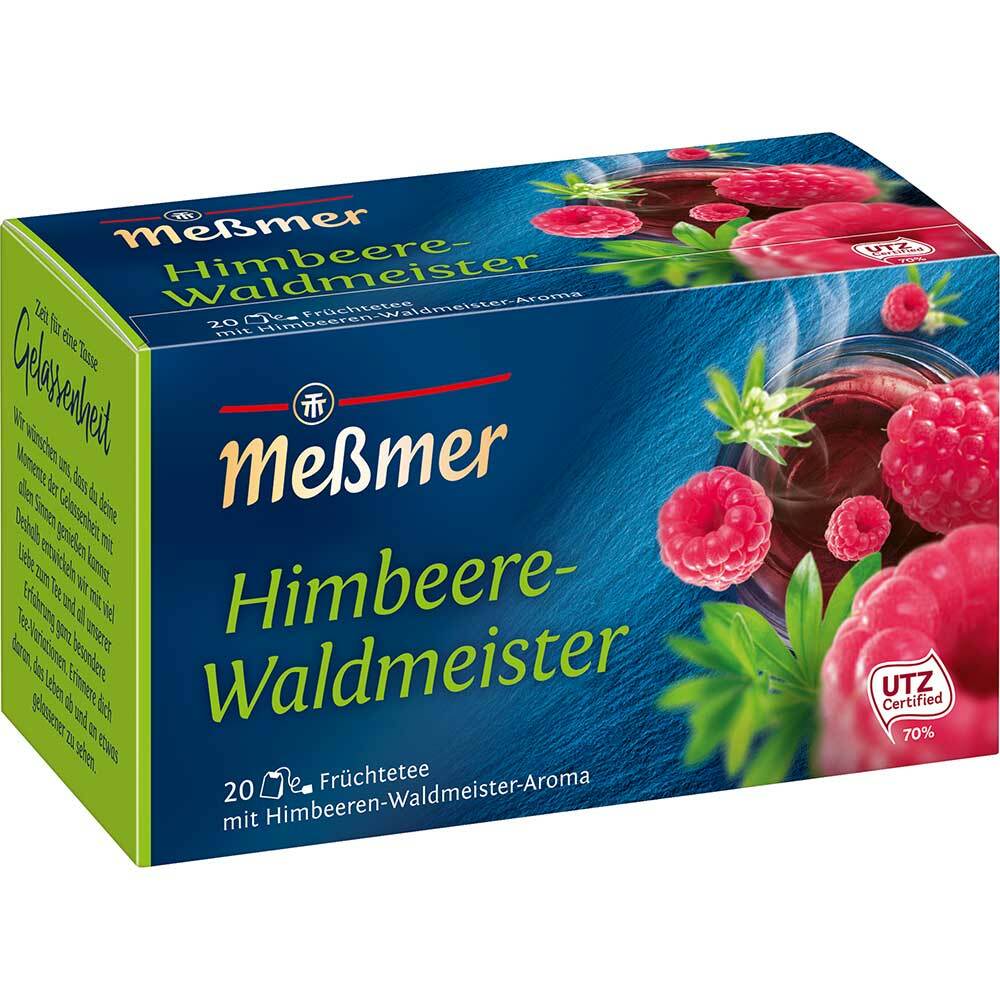 MESSMER tea Raspberry Woodruff -DAMAGED BOX -Made in Germany- 20 tea bags