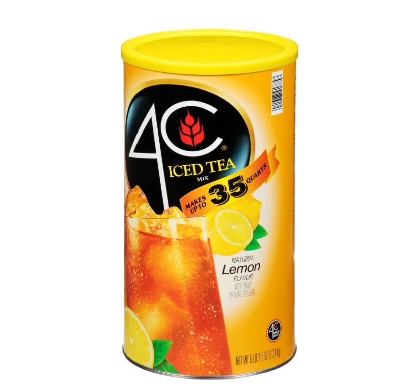 4C Lemon Iced Tea Mix, 35-Qt. (82.6 oz) – (2 Pack) Refreshing Citrus Flavor,