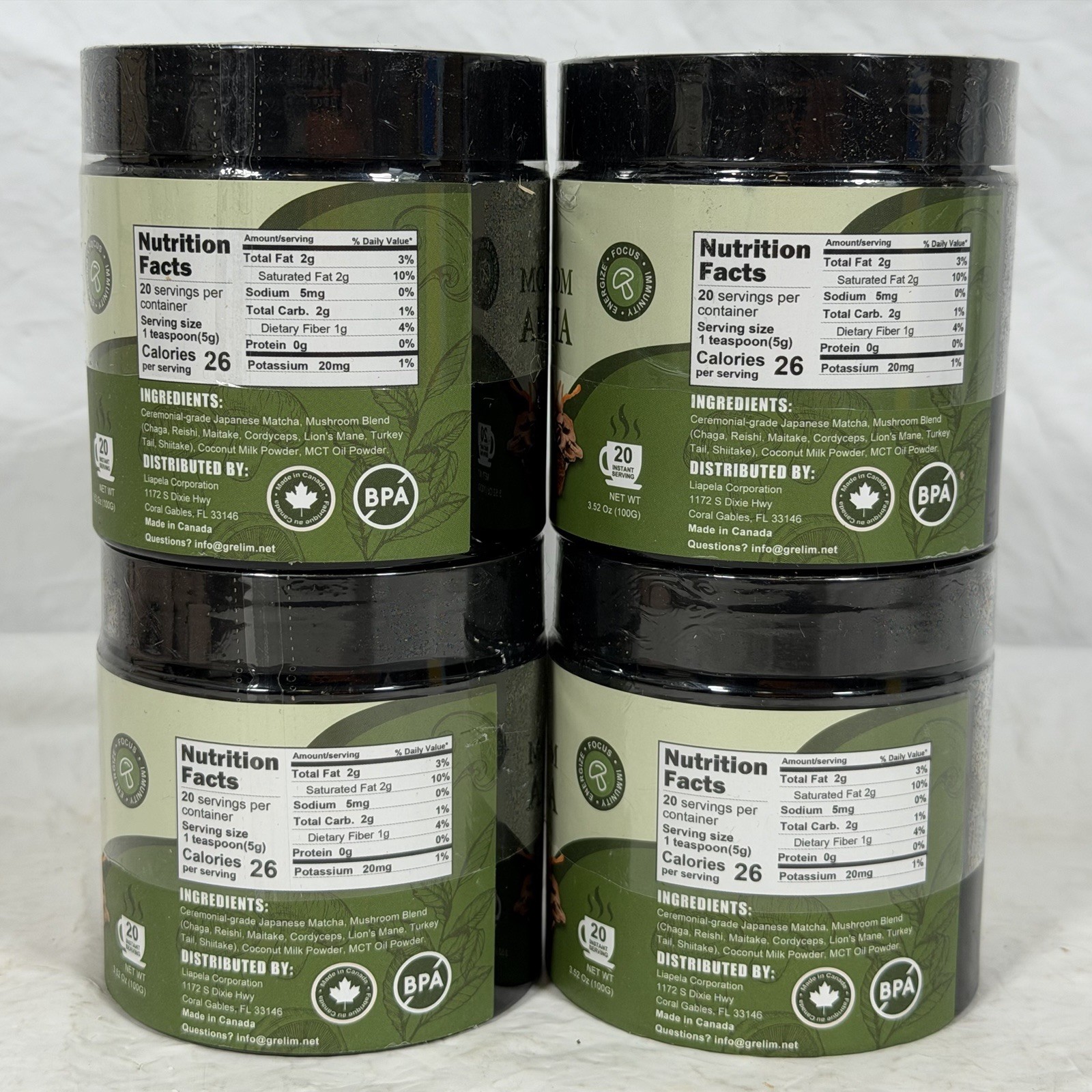 Lot of 4-Gremlin Matcha Mushroom Powder 80 Servings Exp. 12/25/28