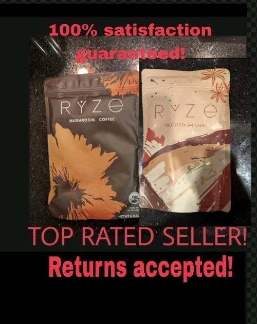 (2) RŸZE Mushroom Chai With 6 Adaptogenic Mushrooms Beverage Powder Tea+Coffee