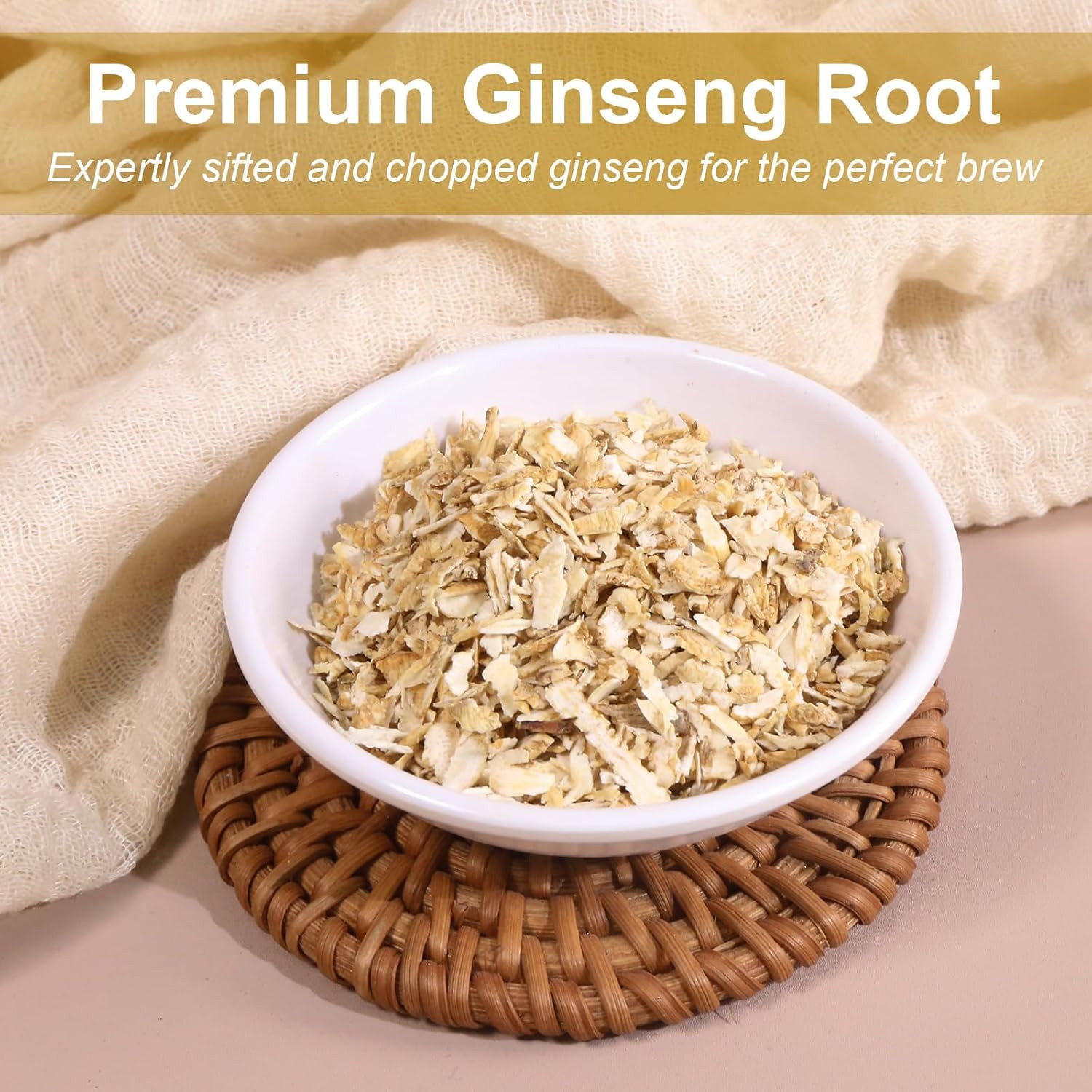 – Ginseng Tea, 40 Count – Pure Ginseng Root Tea Bags – Smooth Flavor – Boost Ene