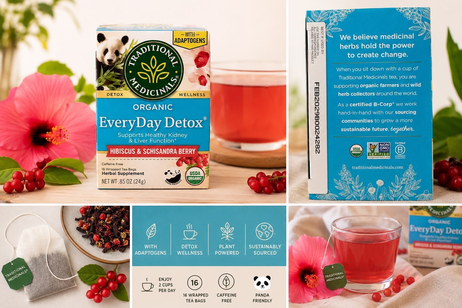 Traditional Medicinals Organic EveryDay Detox Hibiscus & Schisandra Berry