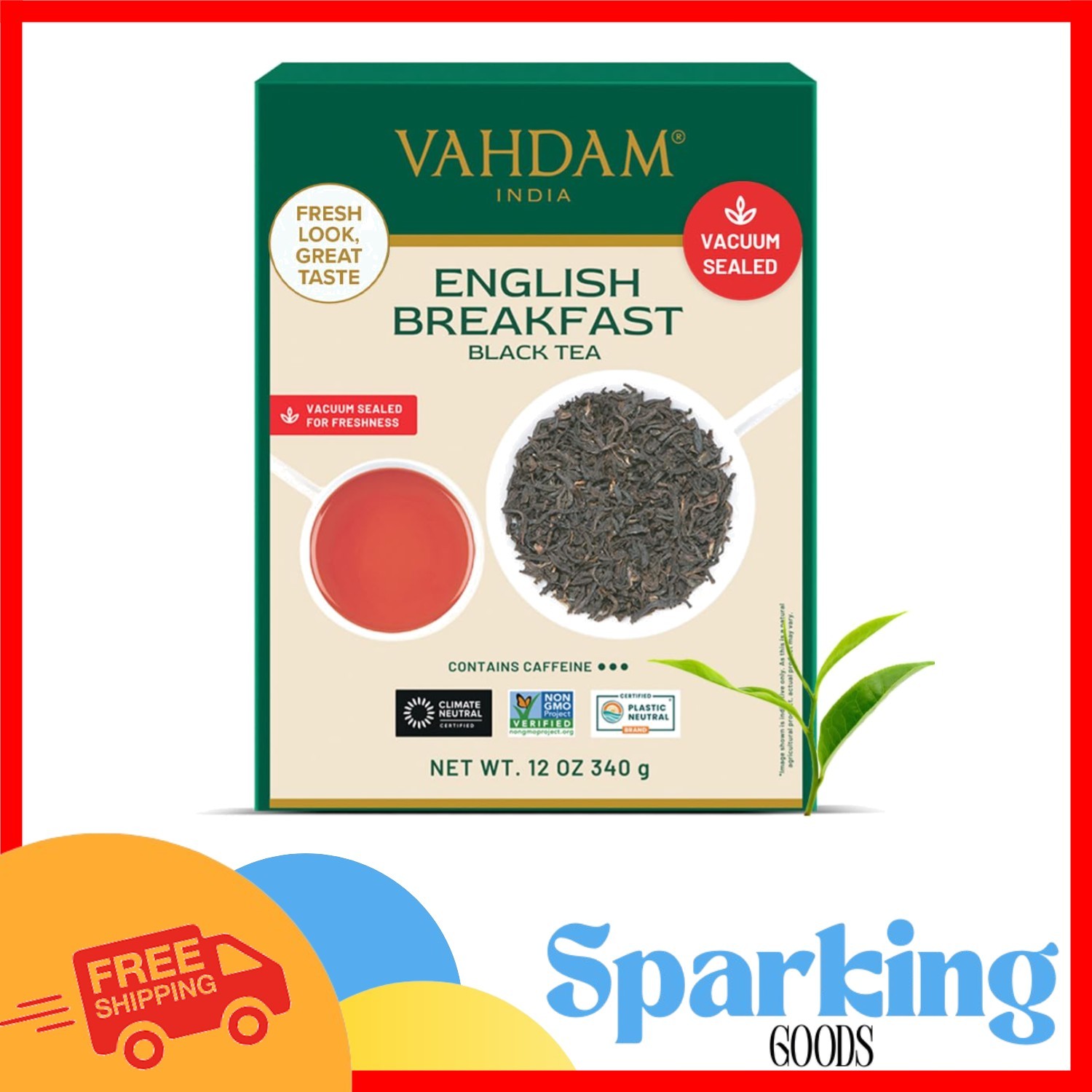 English Breakfast Loose Leaf Tea 340g – Strong & Aromatic Morning Brew