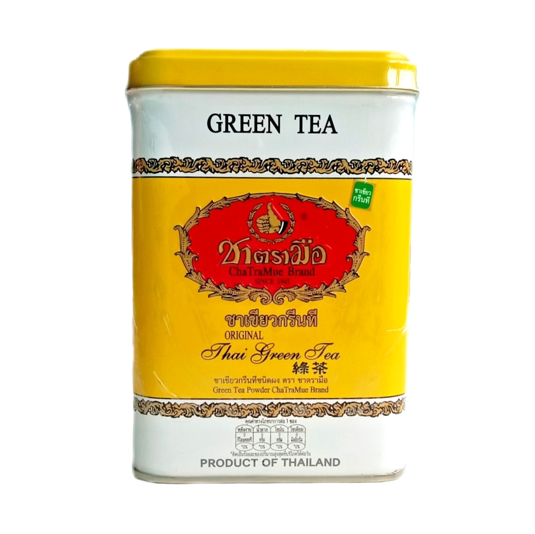 ChaTraMue Thai Green Tea, No Artificial Colors – 3 Tins, 150 Bags Total【US DDP】