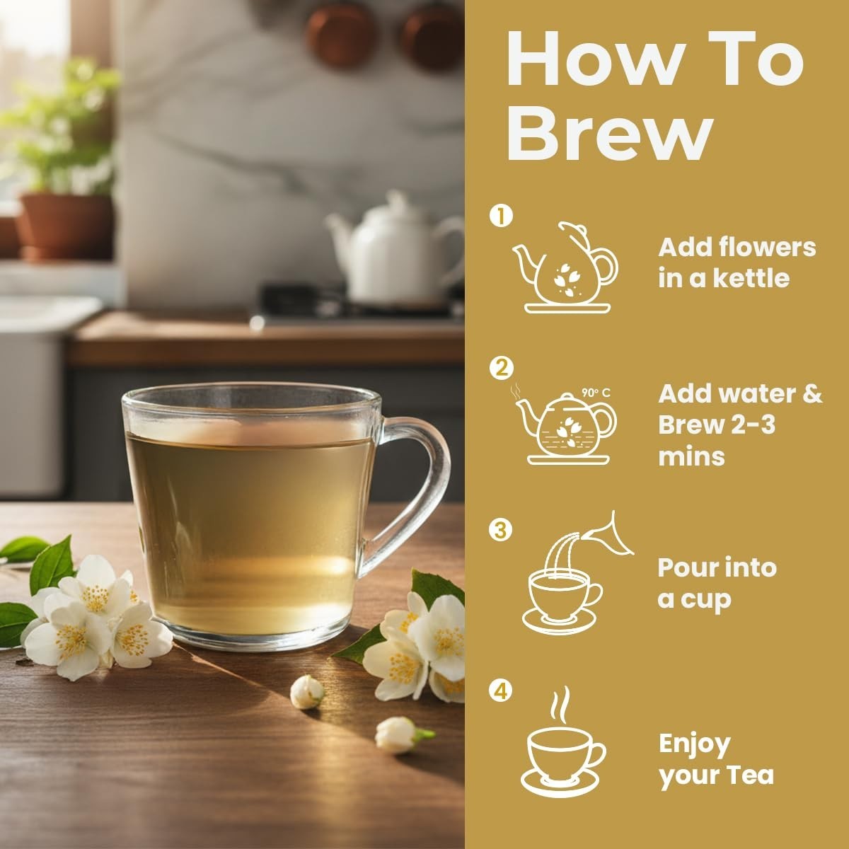 BLUE TEA Lavender Flower Tea 30g | Caffeine Free Herbal Flower Tea 30+ Cups FS