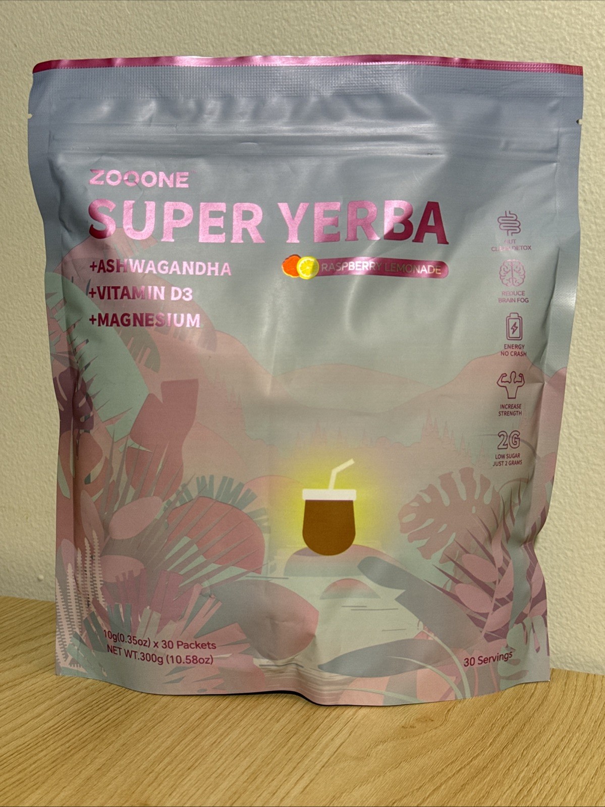 ZOOONE Super Yerba Instant Mate Tea Powder 30 Pack Pure Natural Tea No Additives