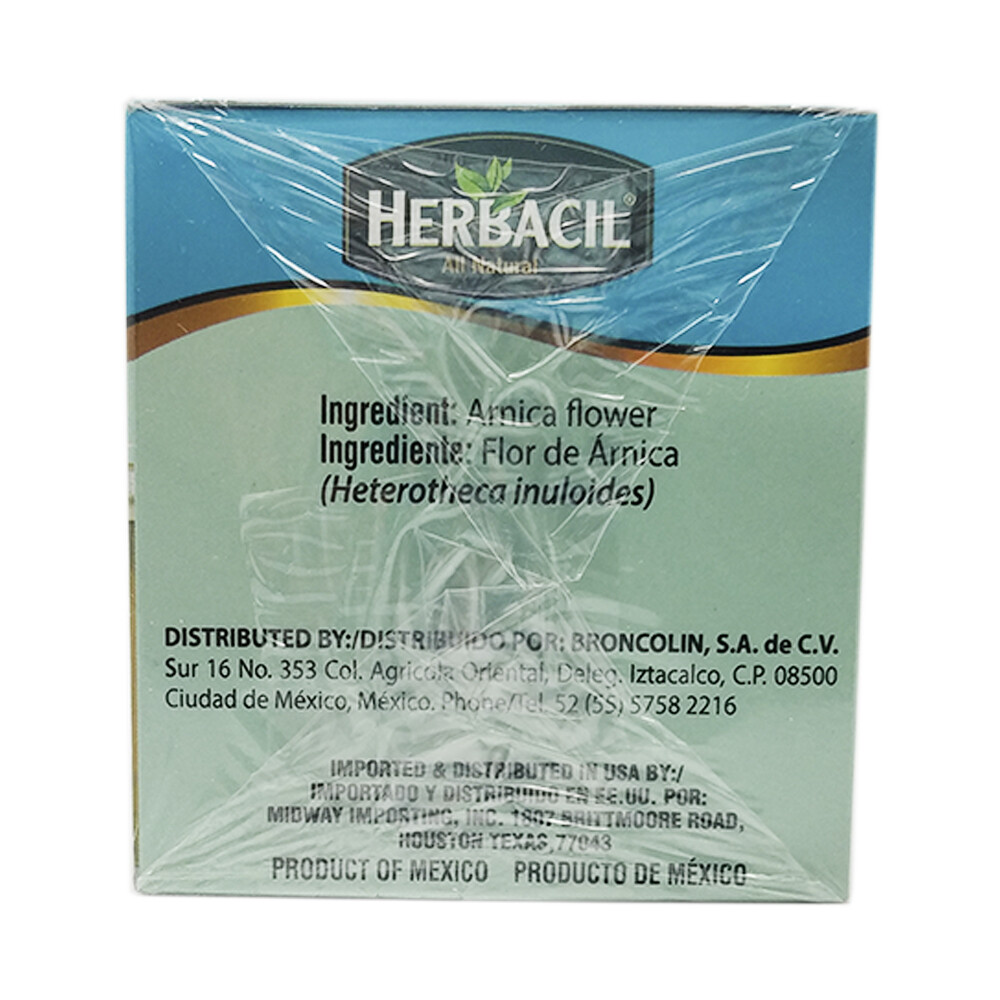 Herbacil Arnica Herbal Tea. Natural Pain Relief. No Caffeine. 25 Bags. Pack of 3