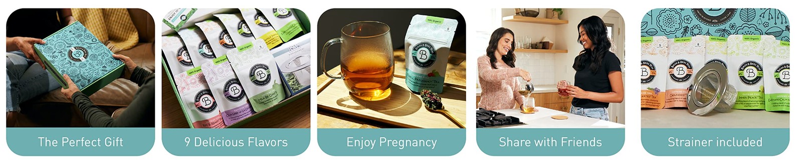 Pregnancy Tea – Perfect Pregnancy Gift for Expecting Momma – Birds & Bees Tea…