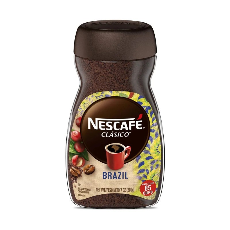2x Nestle Brazil Clasico Instant Coffee Beverage Dark Roast Drink Sealed 7oz