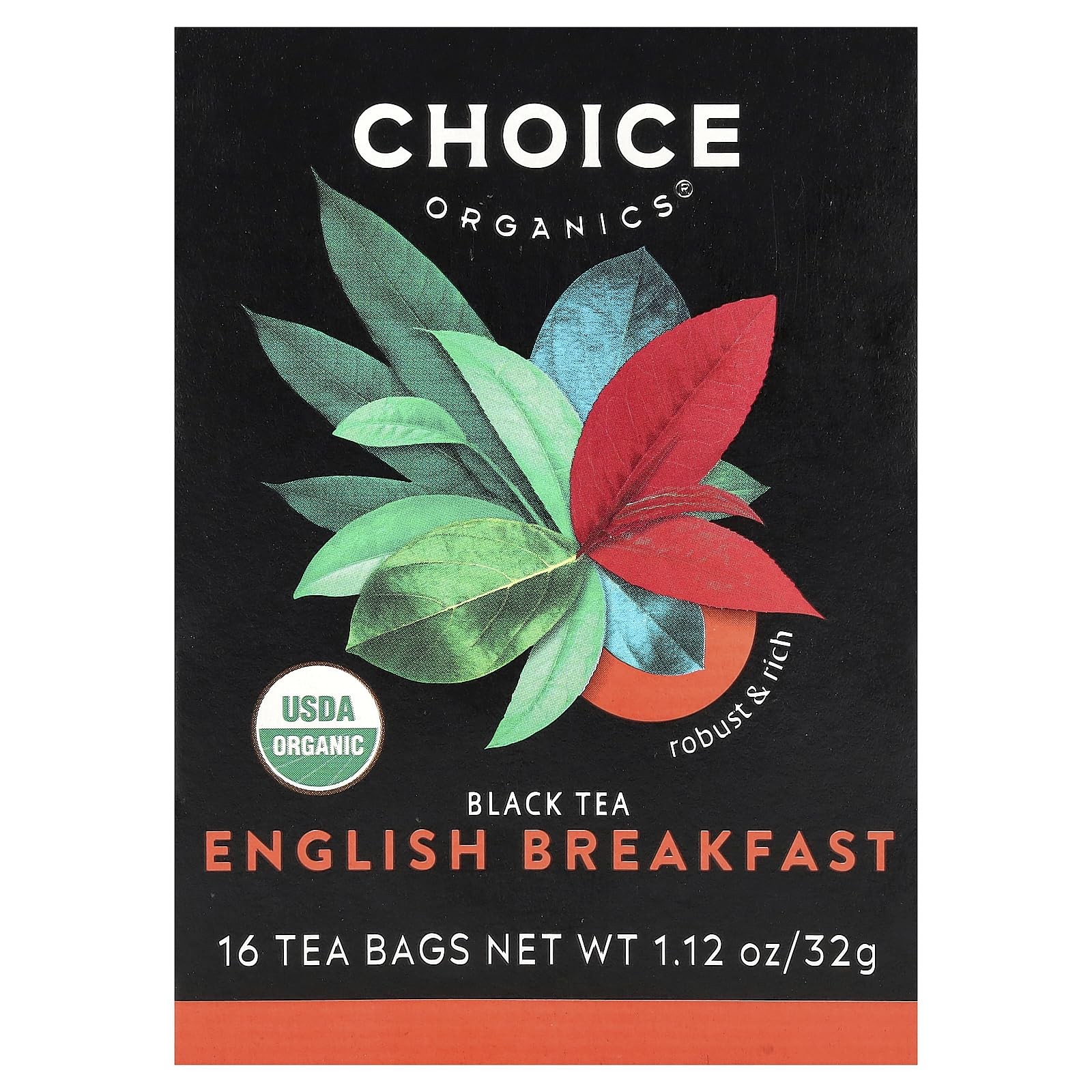 Choice Organics Organic English Breakfast Tea 1 Pack Fair Trade Compostabl…