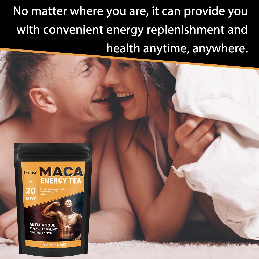 Men’s Black Maca Tea Energy Herbal Supplement Natural Male Energy Drink