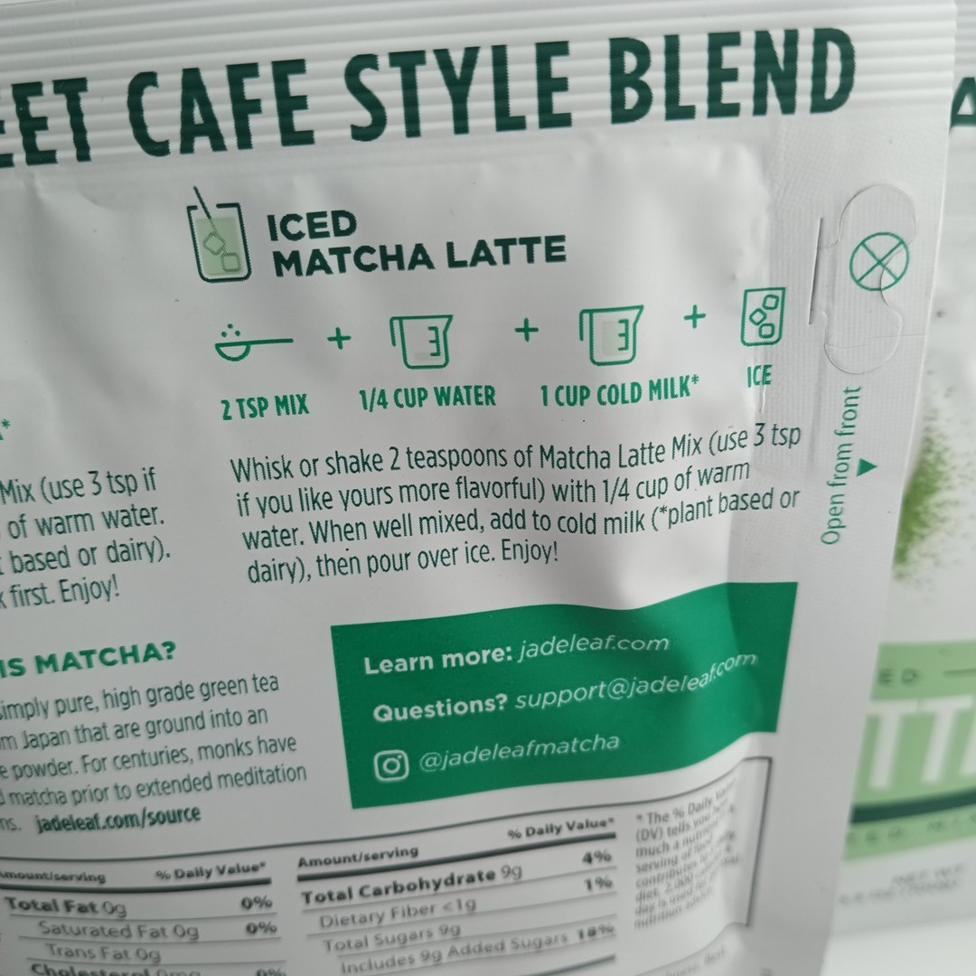 (2) Jade Leaf MATCHA LATTE Organic Cafe Mix 3.5 Oz Exp 06/26 SHIPS~FAST 📭 🚚§}~