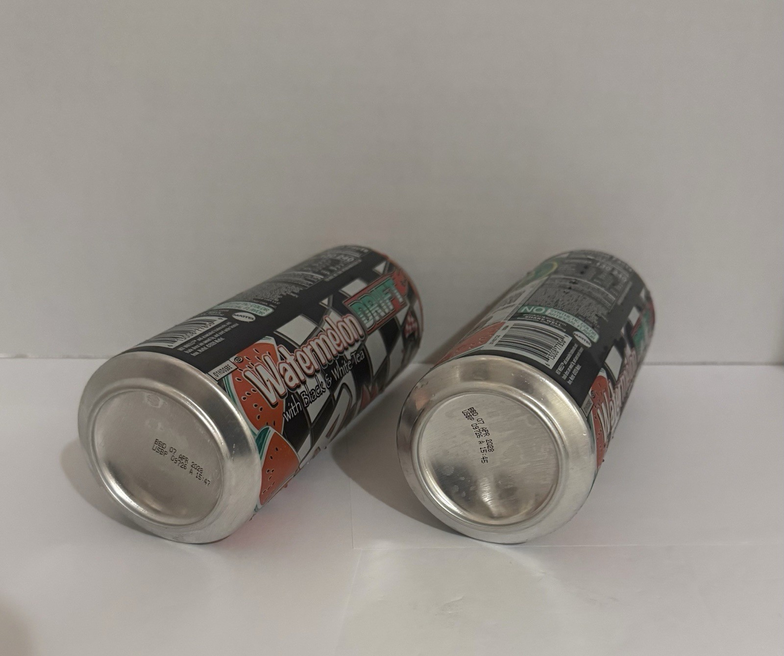 Two Cans Of Arizona x Hot Wheels Watermelon Drift Black And White Tea